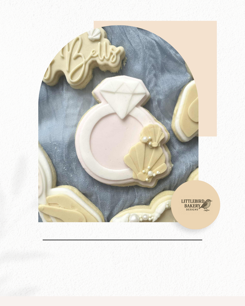 Ring with shells cookie cutter and stamp