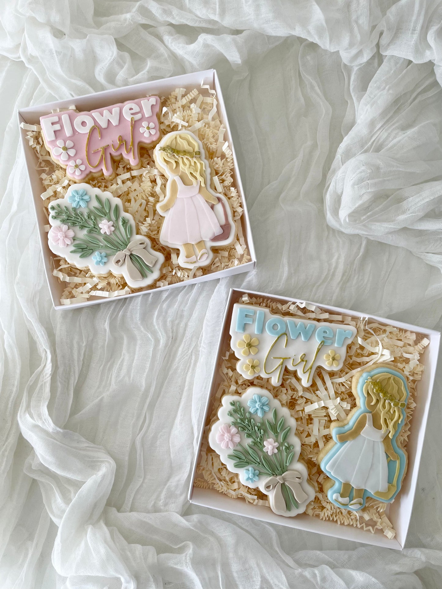 Flower girl cookie cutter and stamp