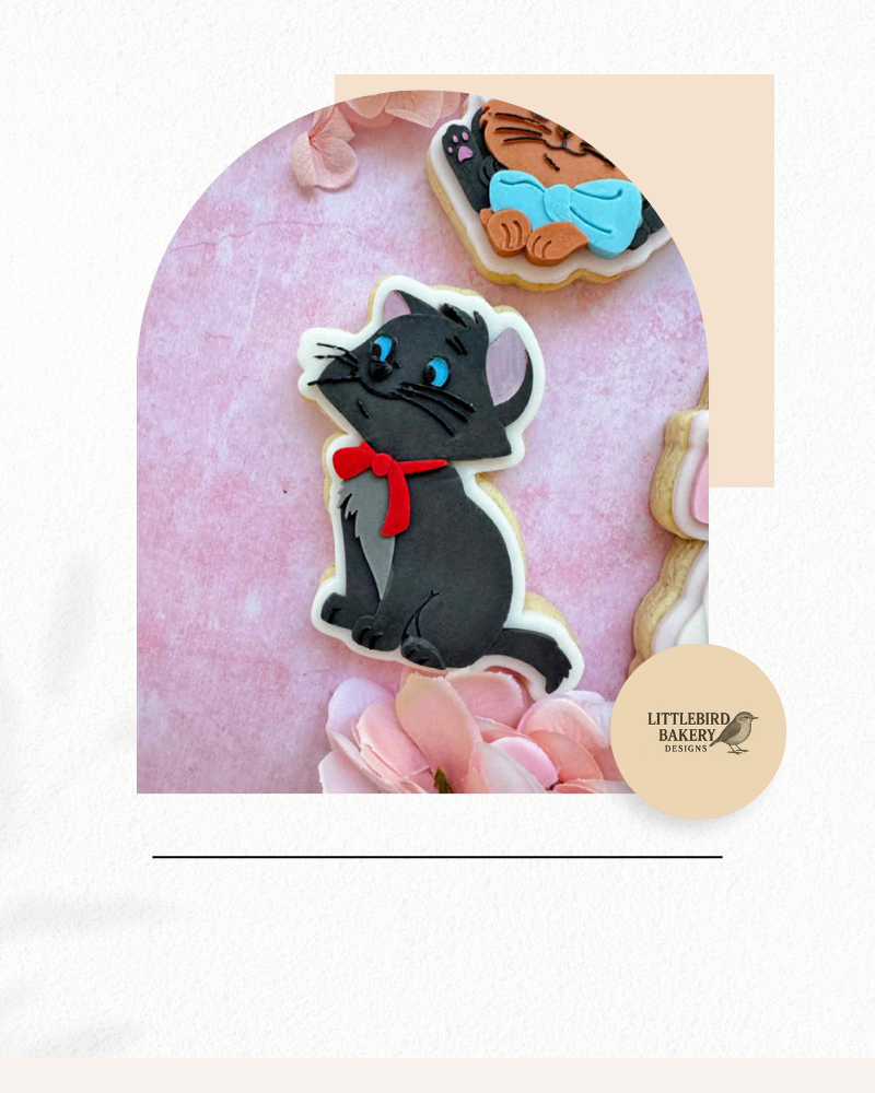 Cute black cat cookie cutter and stamp