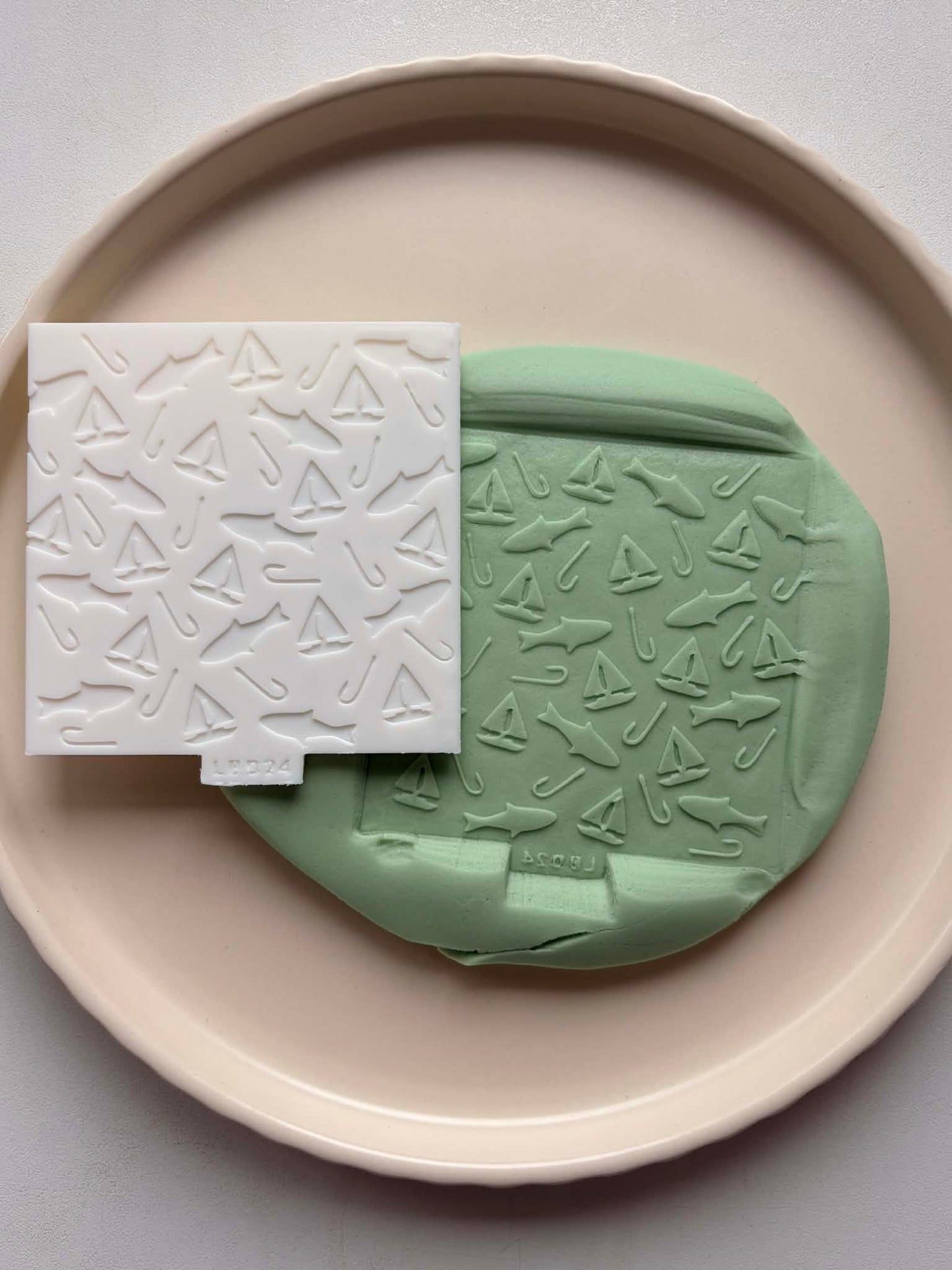 fishing plate - Cookie Stamp