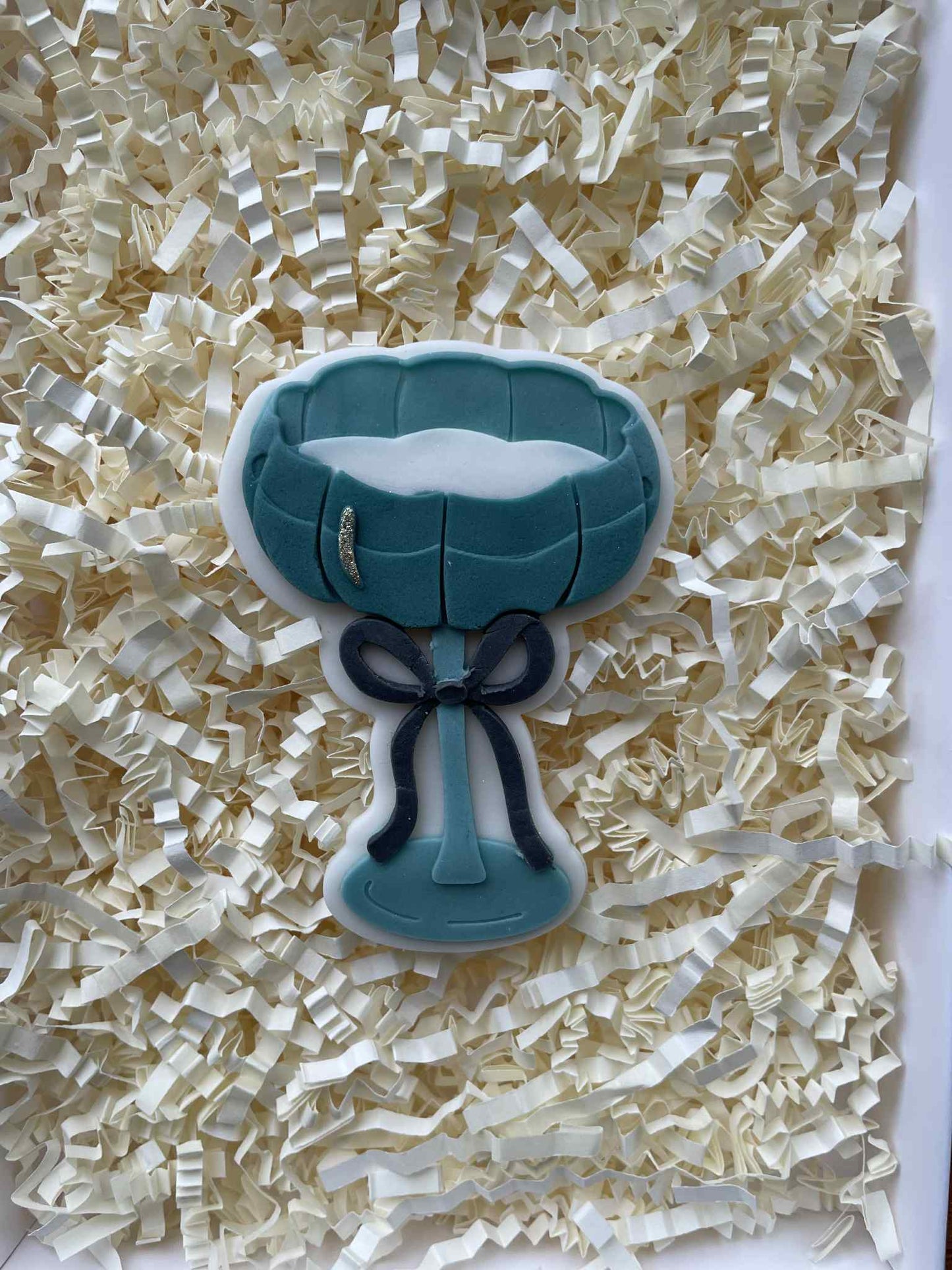 Ribbed Cocktail Glass Cookie Cutter & Stamp