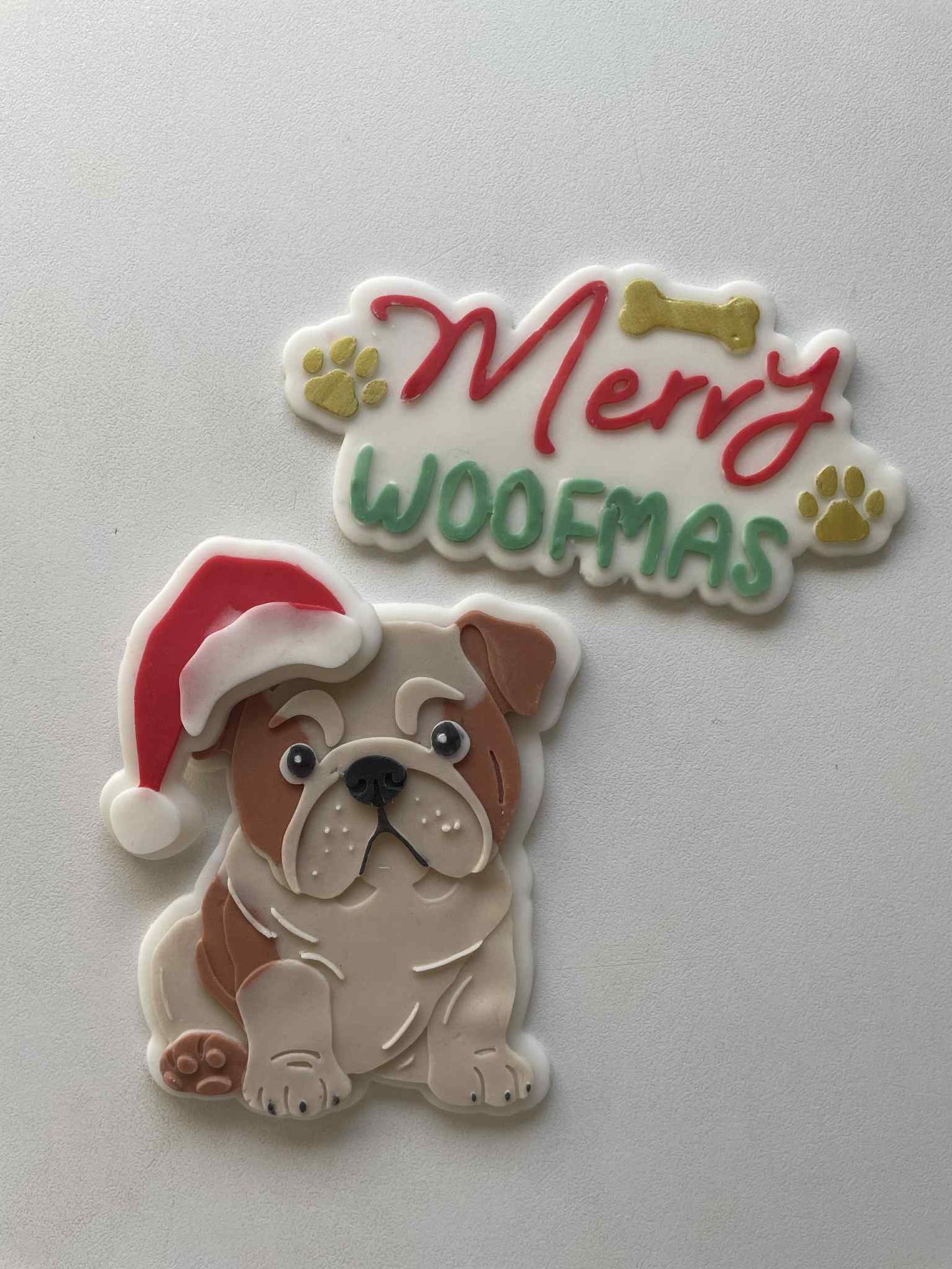 Merry woofmas cookie cutter and stamp