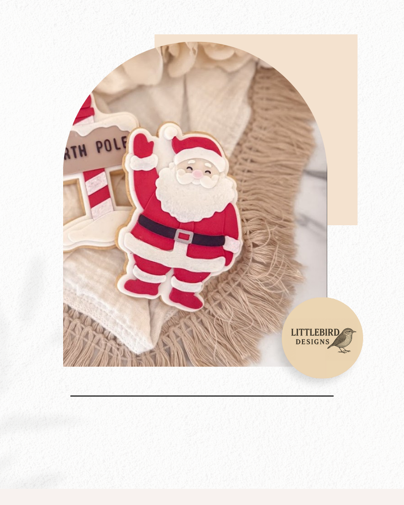 Standing santa cookie cutter and stamp