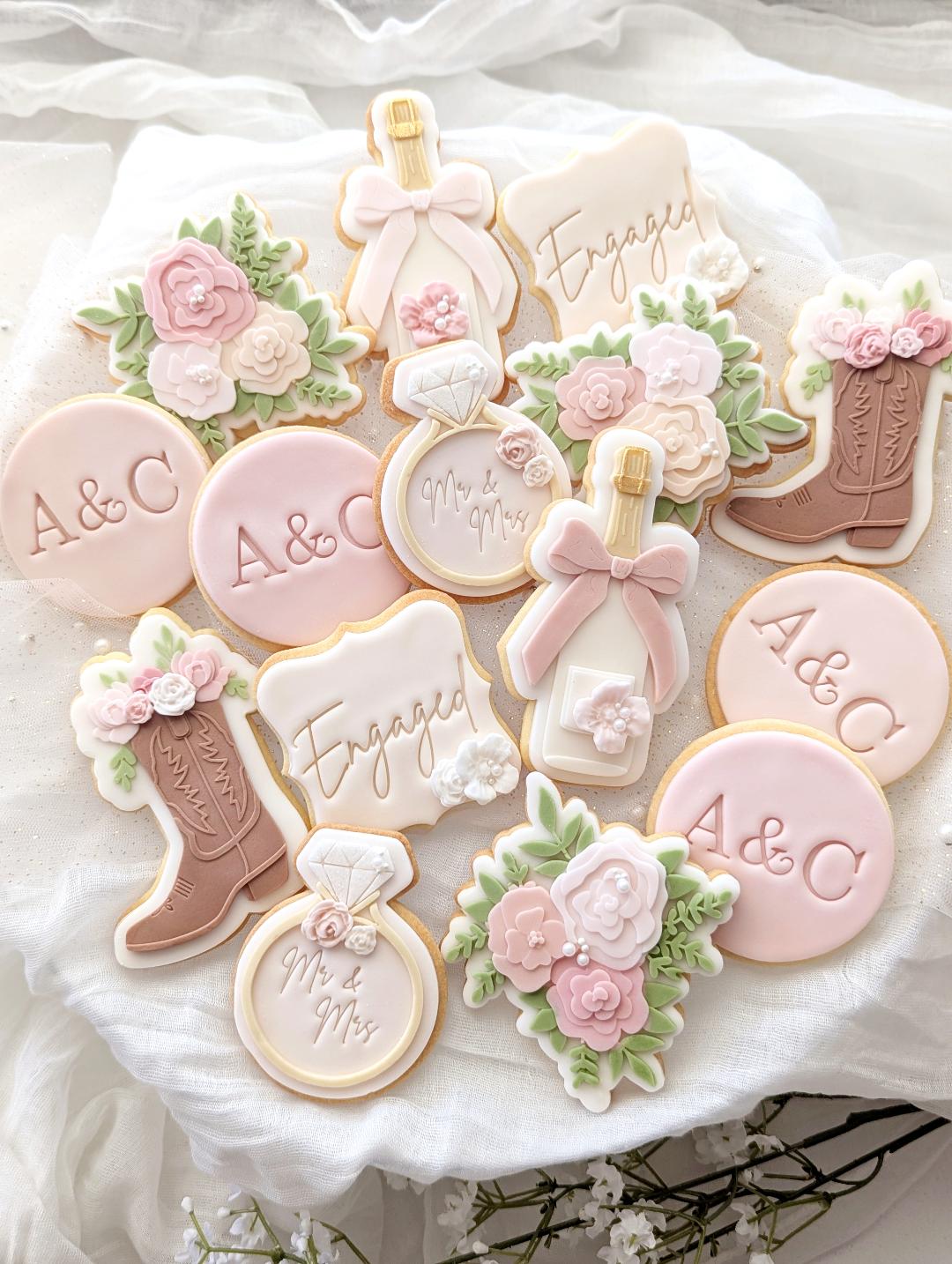 Mixed Florals cookie Cookie Cutter & Stamp