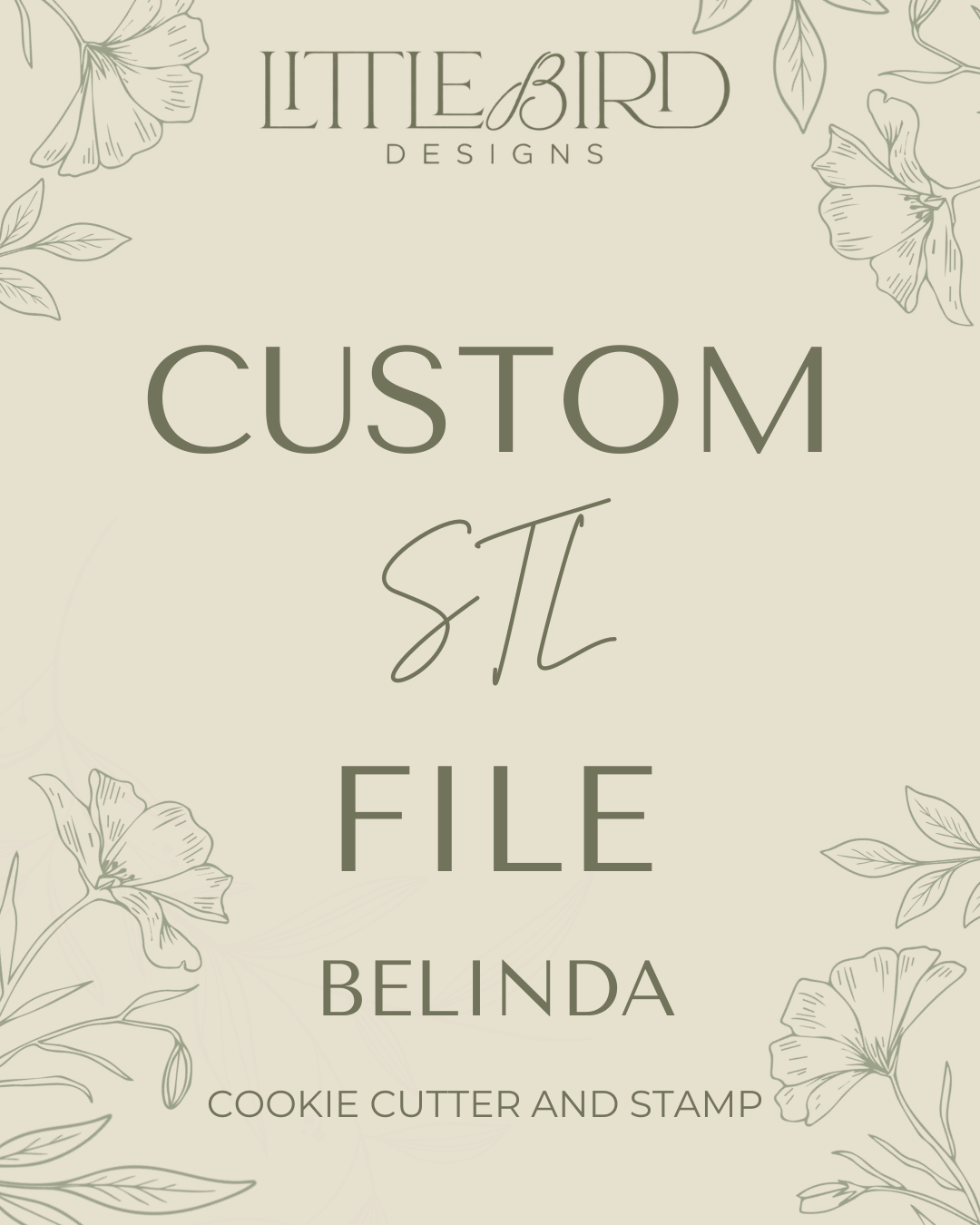 Belinda Custom STL - Cookie Cutter & Stamp