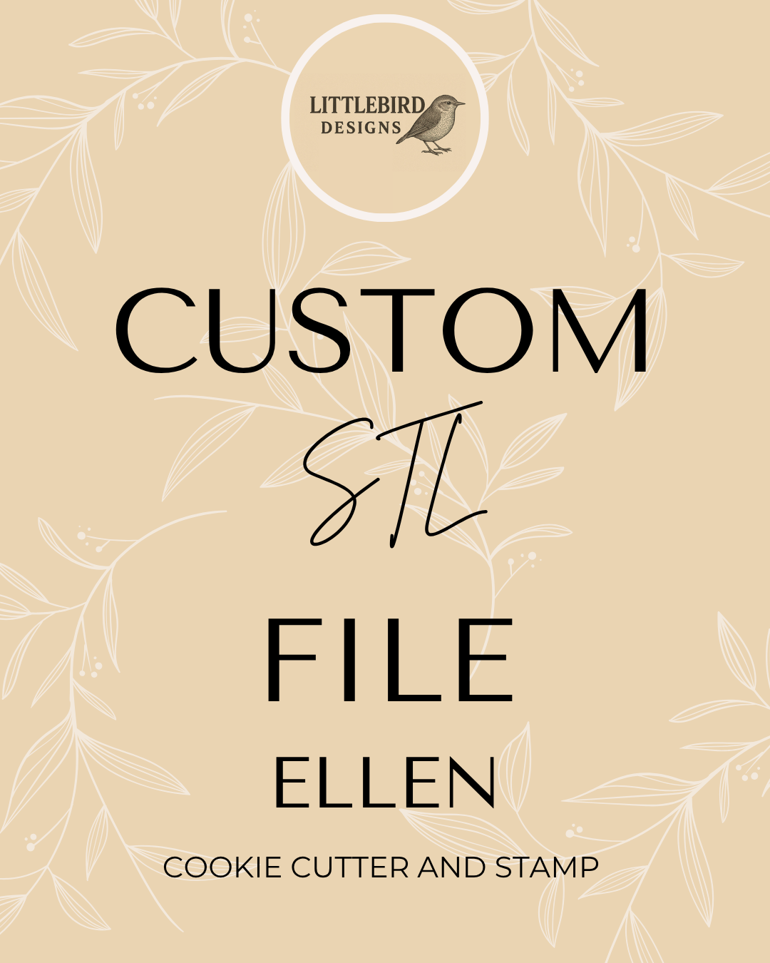 Ellen Custom stamp - Cookie Cutter & Stamp