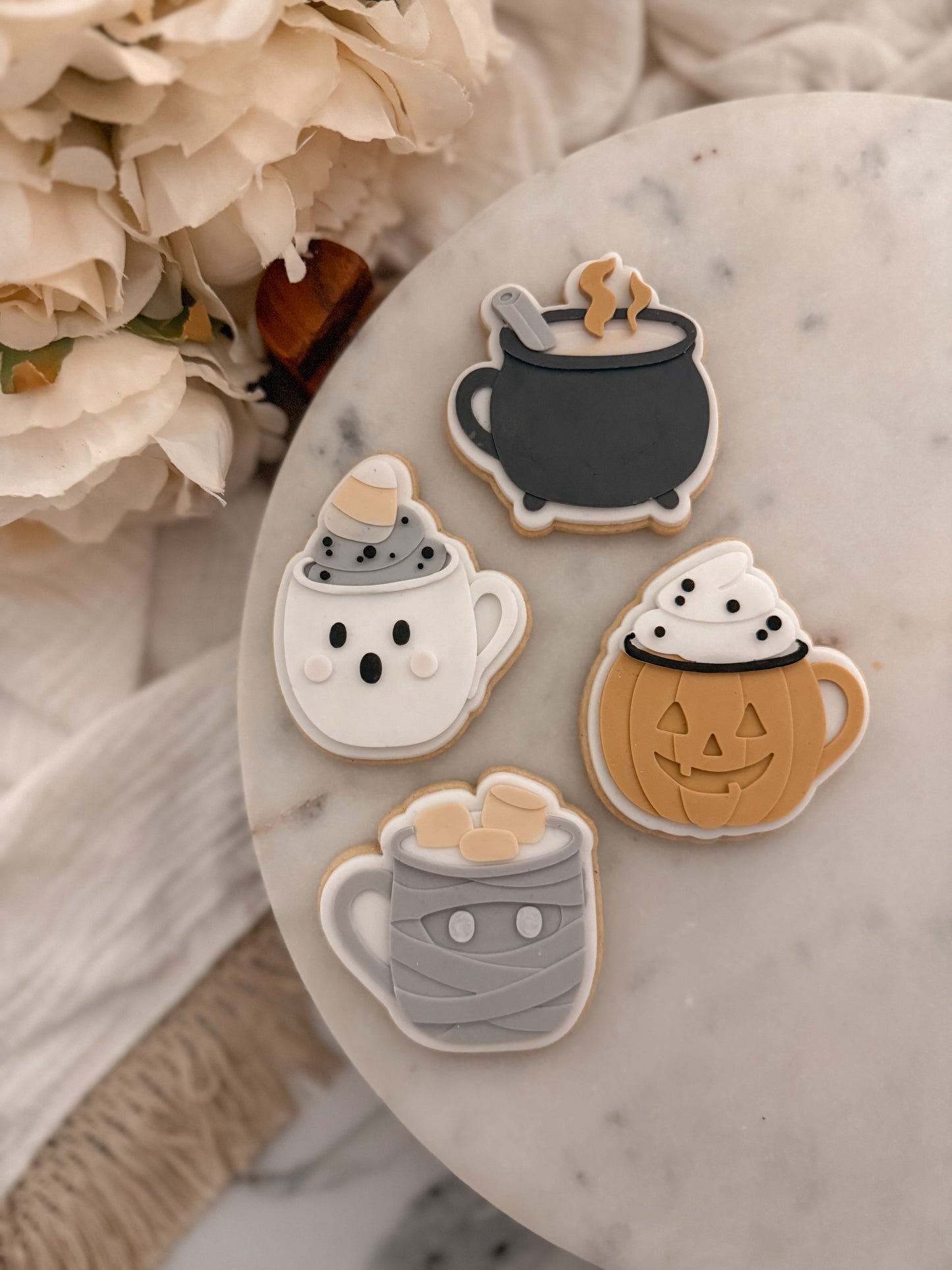 Pumpkin mug cookie cutter and stamp