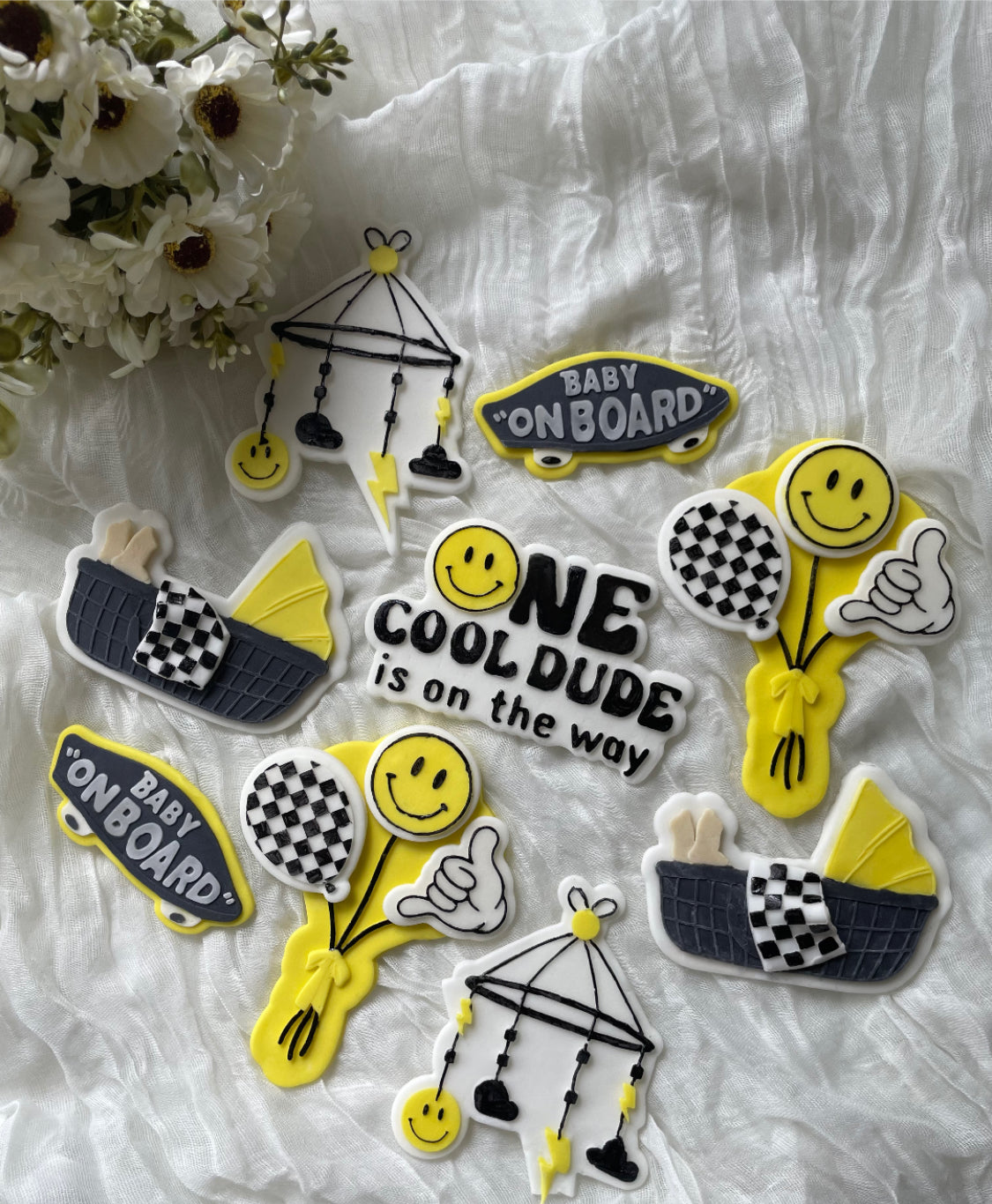 One cool dude is on the way cookie cutter and stamp