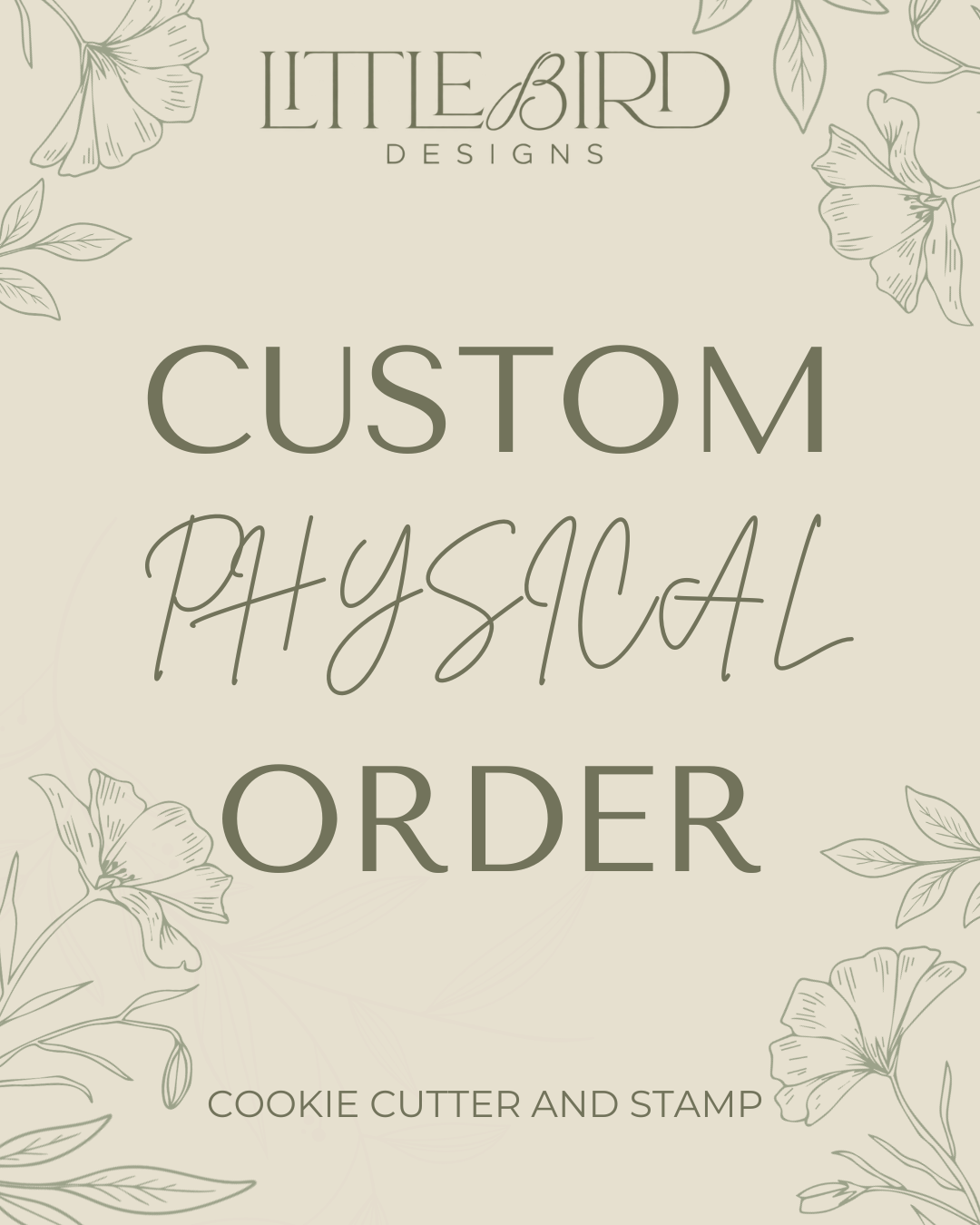 Custom Request - Physical Cookie Cutter & Stamp.