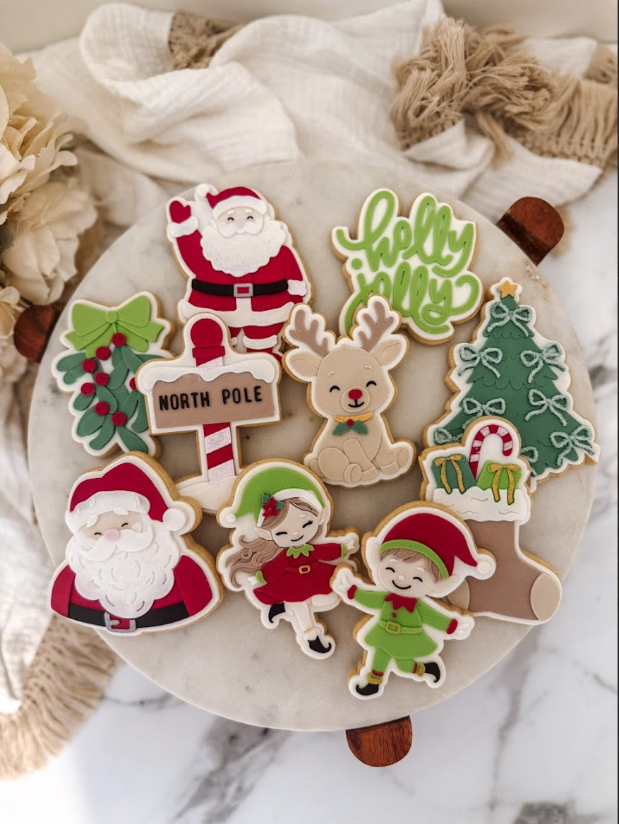 Holly cookie cutter and stamp