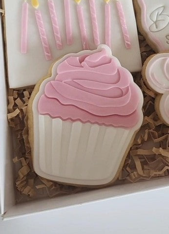 Cupcake cookie cutter and stamp