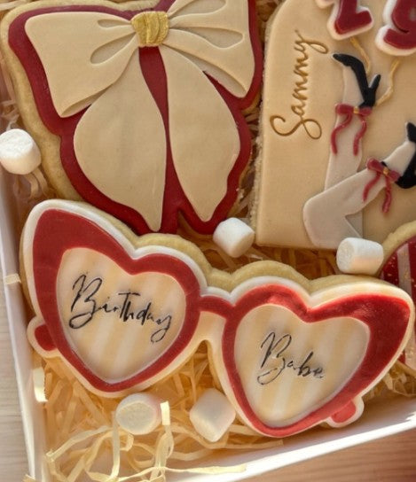 Birthday Babe glasses cookie cutter and stamp