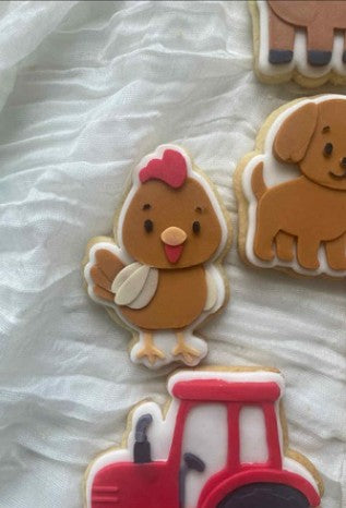Cockerel cookie cutter and stamp