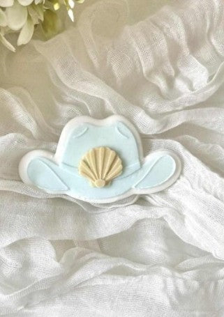 Seashell Cowboy hat cookie cutter and stamp