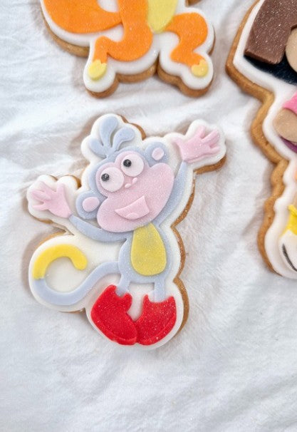 Monkey with boots cookie cutter and stamp