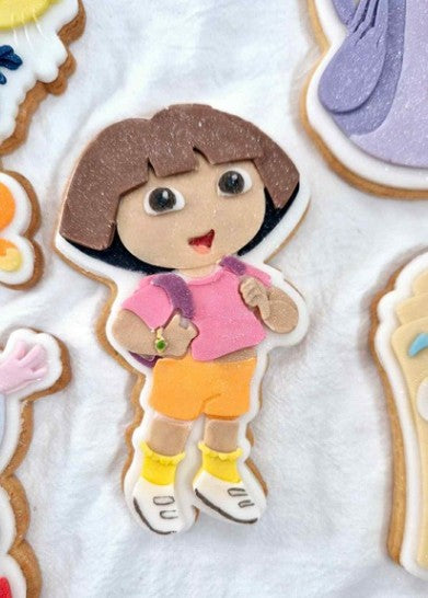 Dora cookie cutter and stamp