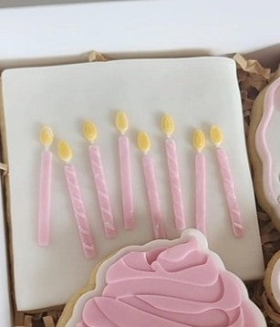 Candles cookie cutter and stamp
