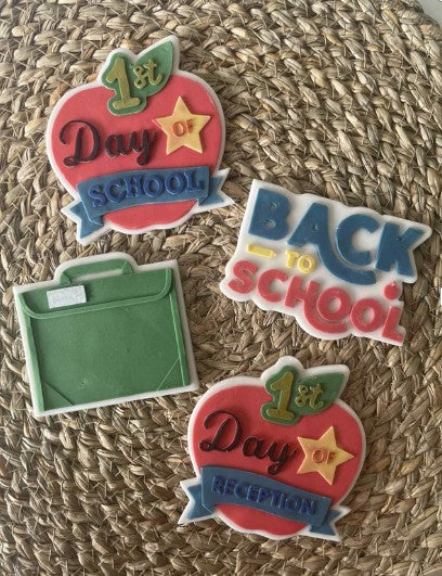 1st day of school cookie cutter and stamp
