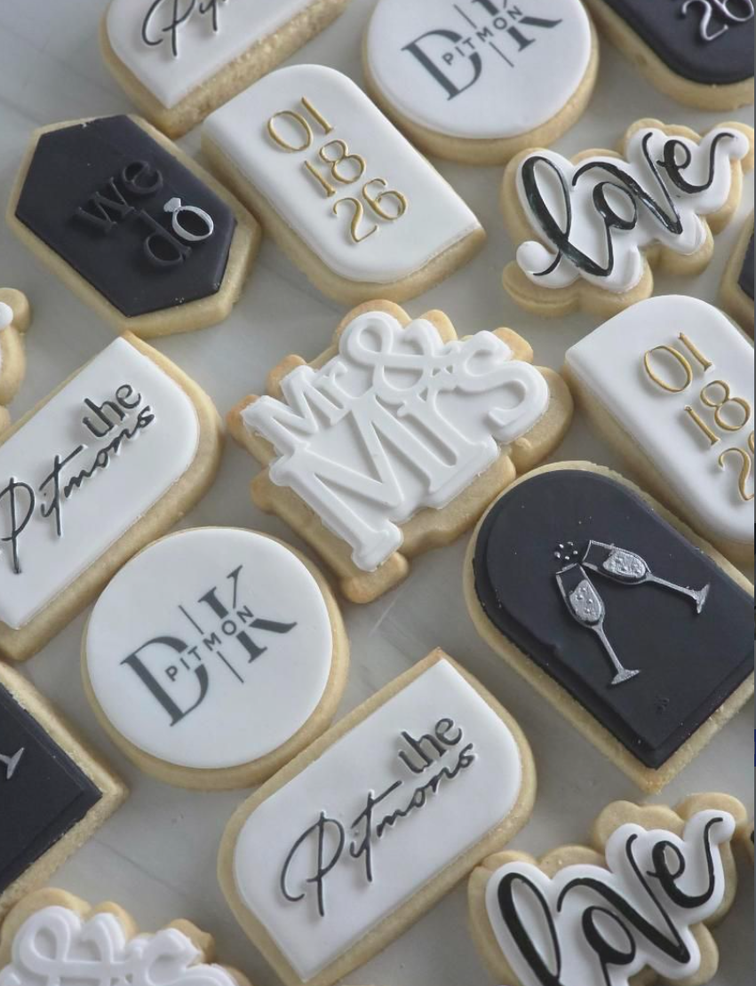 Toasting glasses in arch - Cookie Cutter & Stamp