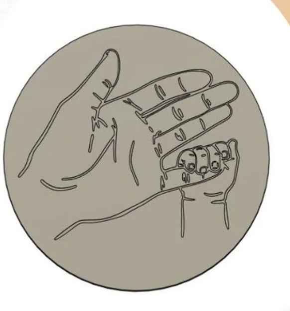baby hand holding finger - Cookie Stamp & cutter