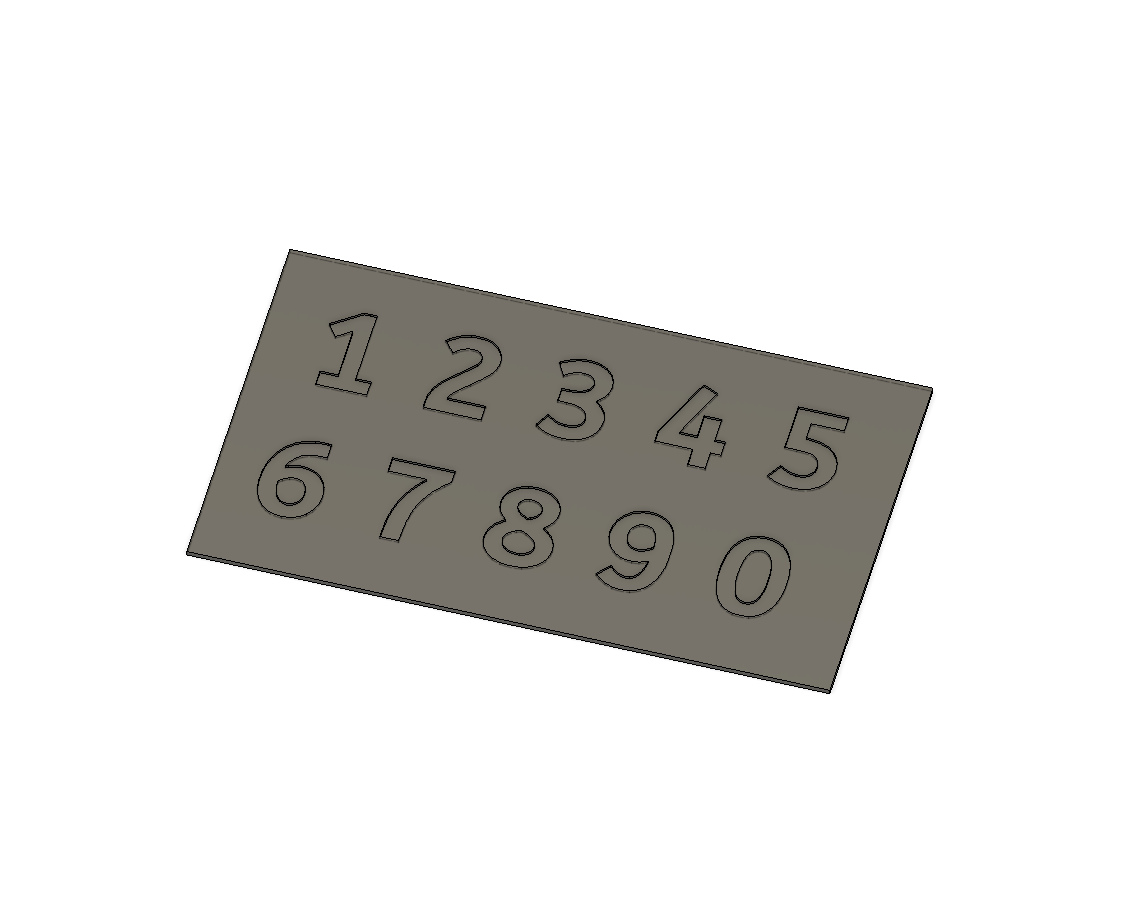 Mini Numbers 0-9 Cookie Cutter & Stamp