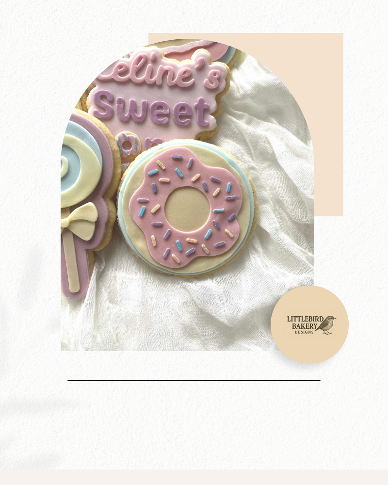Doughnut with sprinkles cookie cutter and stamp