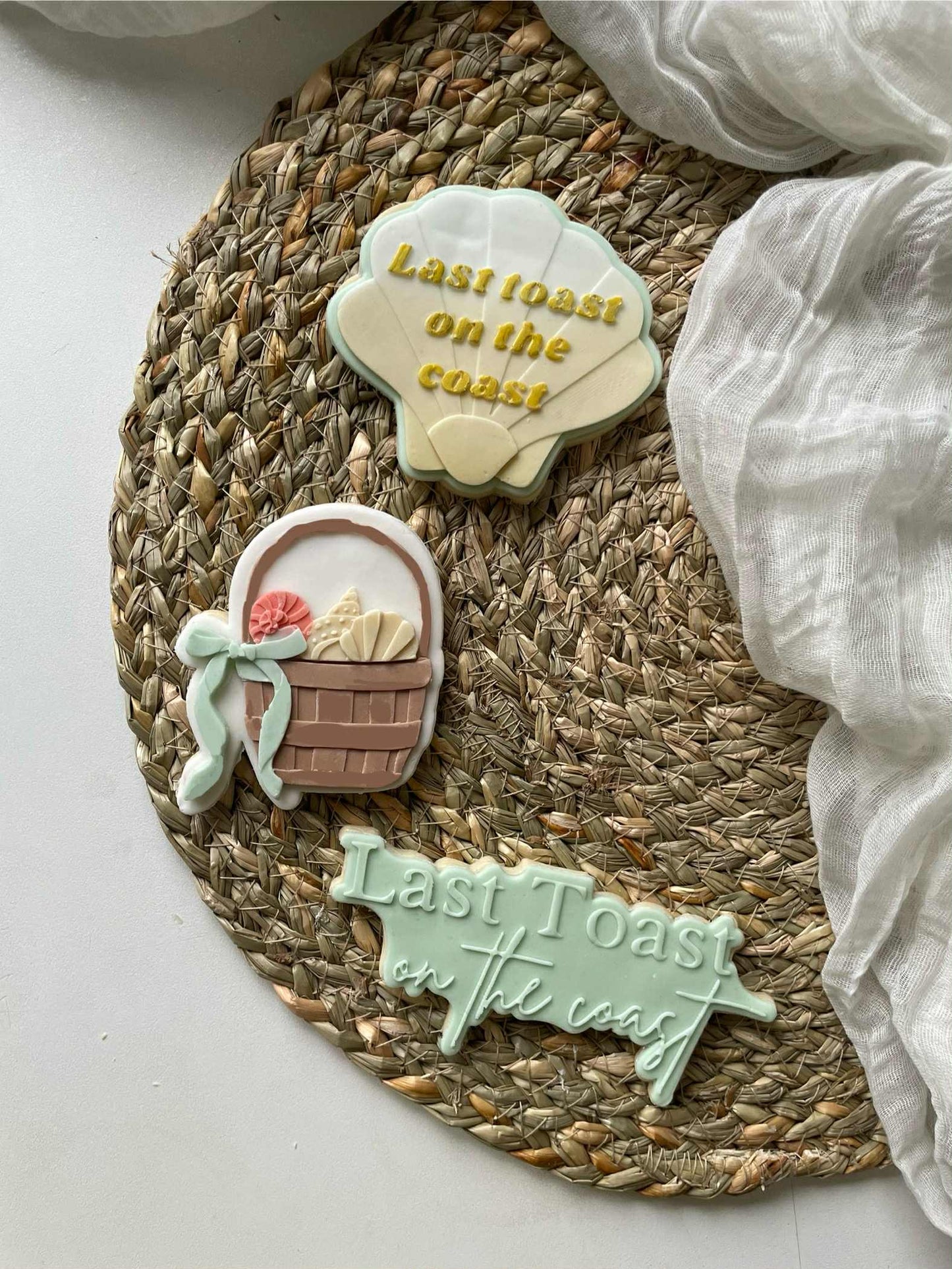 Last Toast On The Coast Shell Cookie Cutter & Stamp