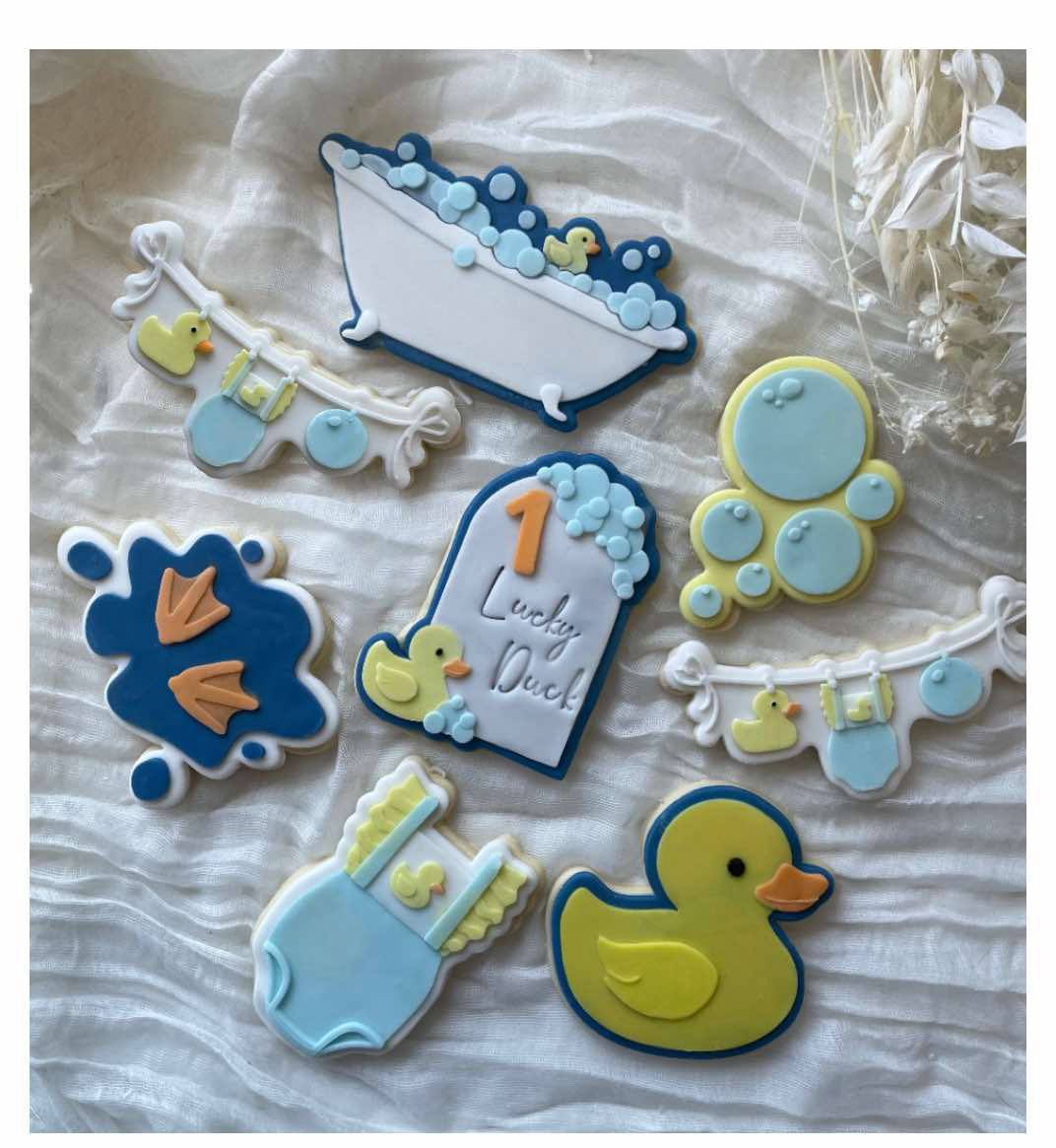 Duck romper cookie cutter & stamp