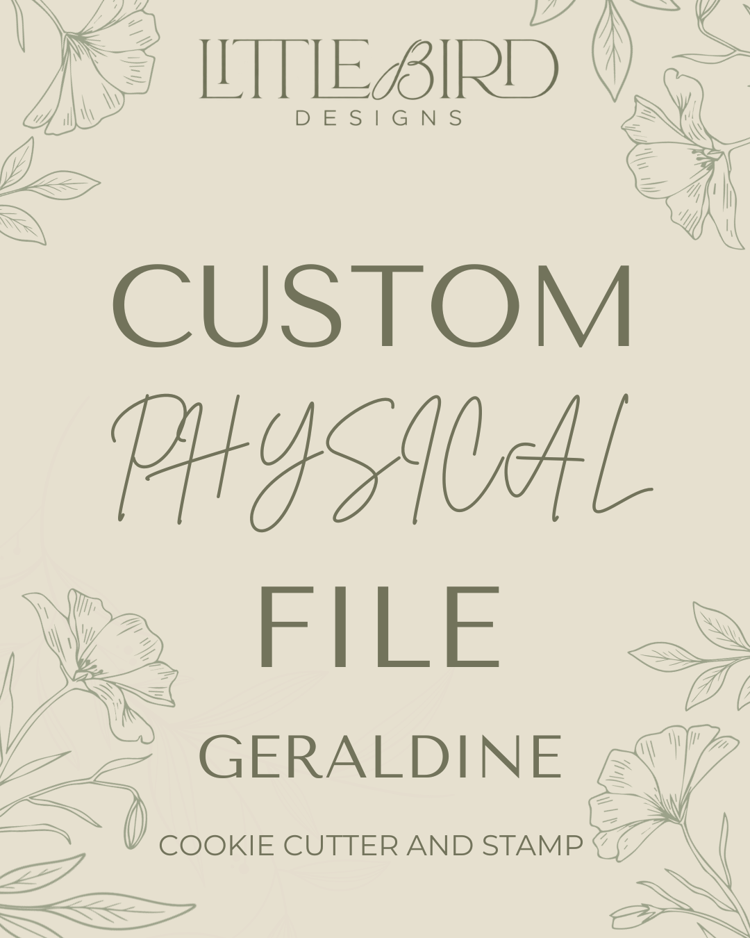 Geraldine custom - Cookie Cutter & Stamp