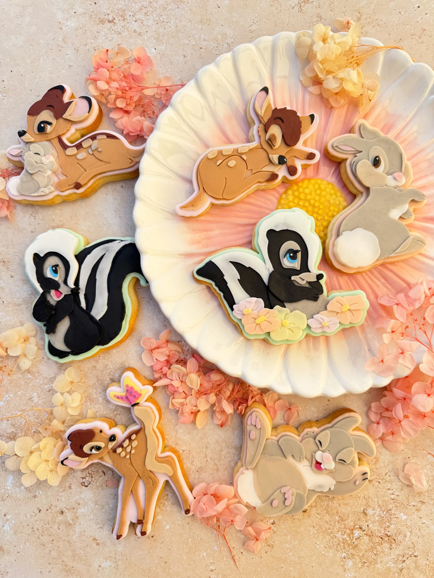 Deer with butterfly cookie cutter and stamp