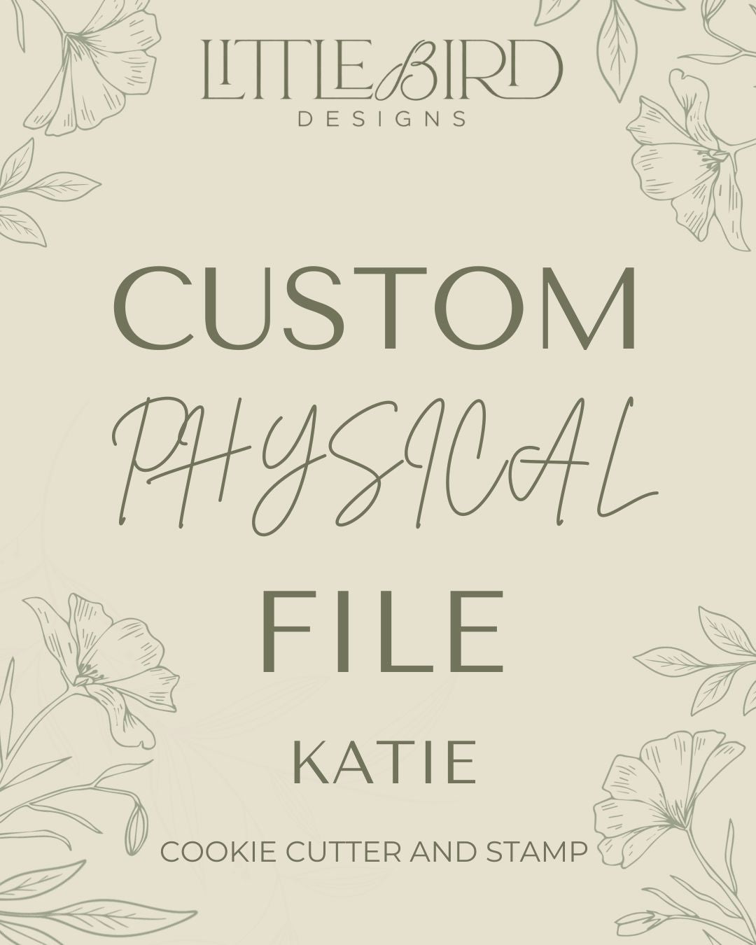 Katie custom - Cookie Cutter & Stamp