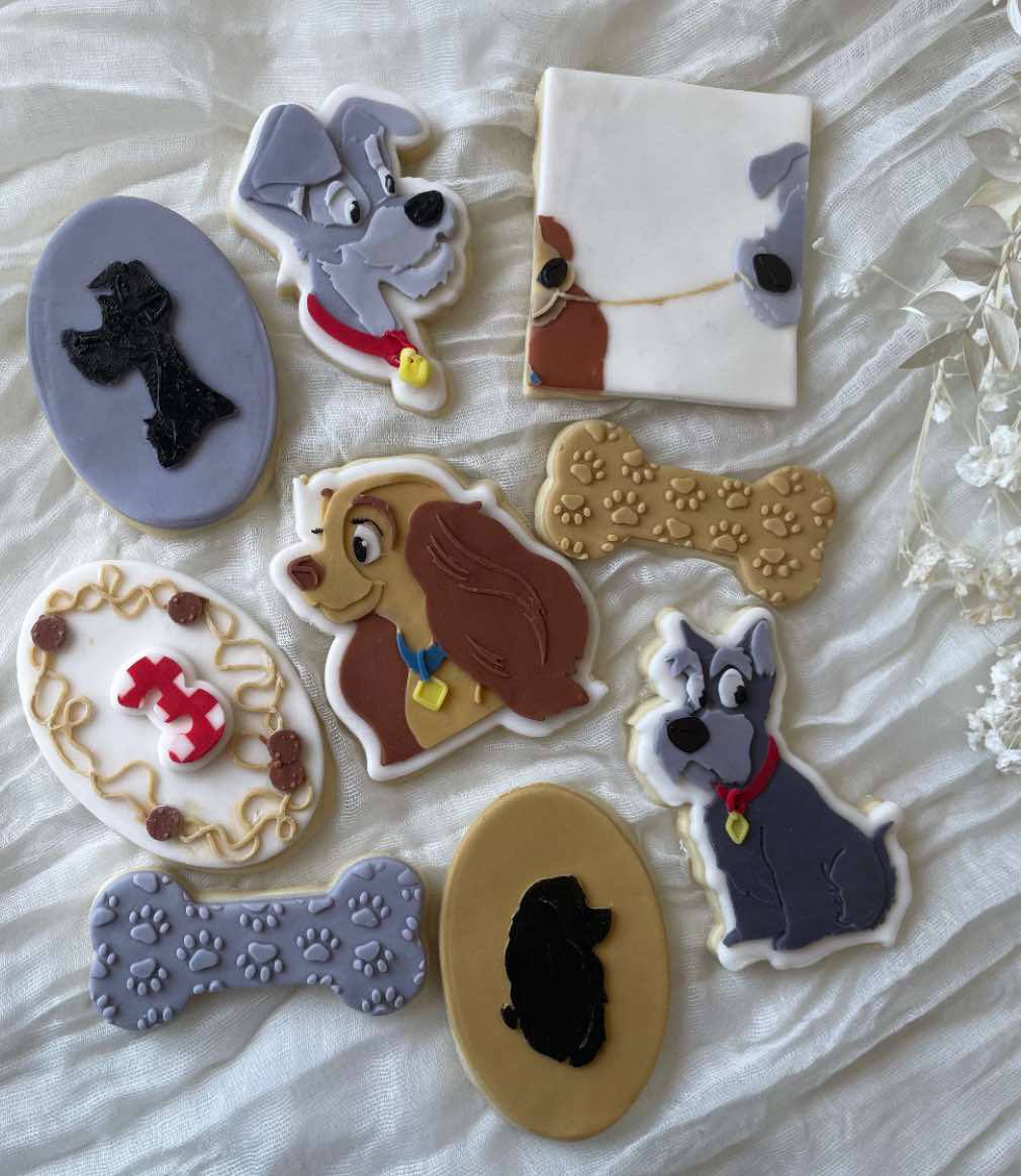 Pretty dog cookie cutter and stamp