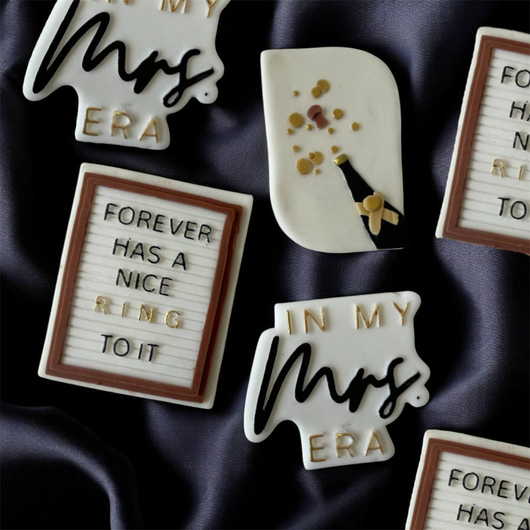 Forever has a nice ring to it cookie cutter and stamp
