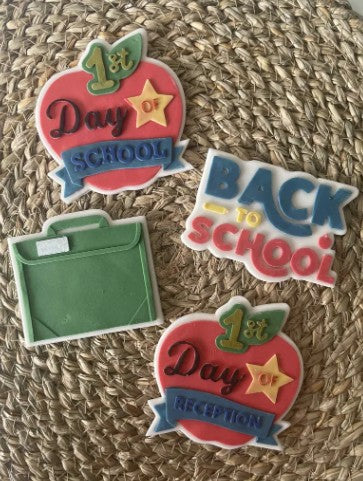 1st day of school cookie cutter and stamp