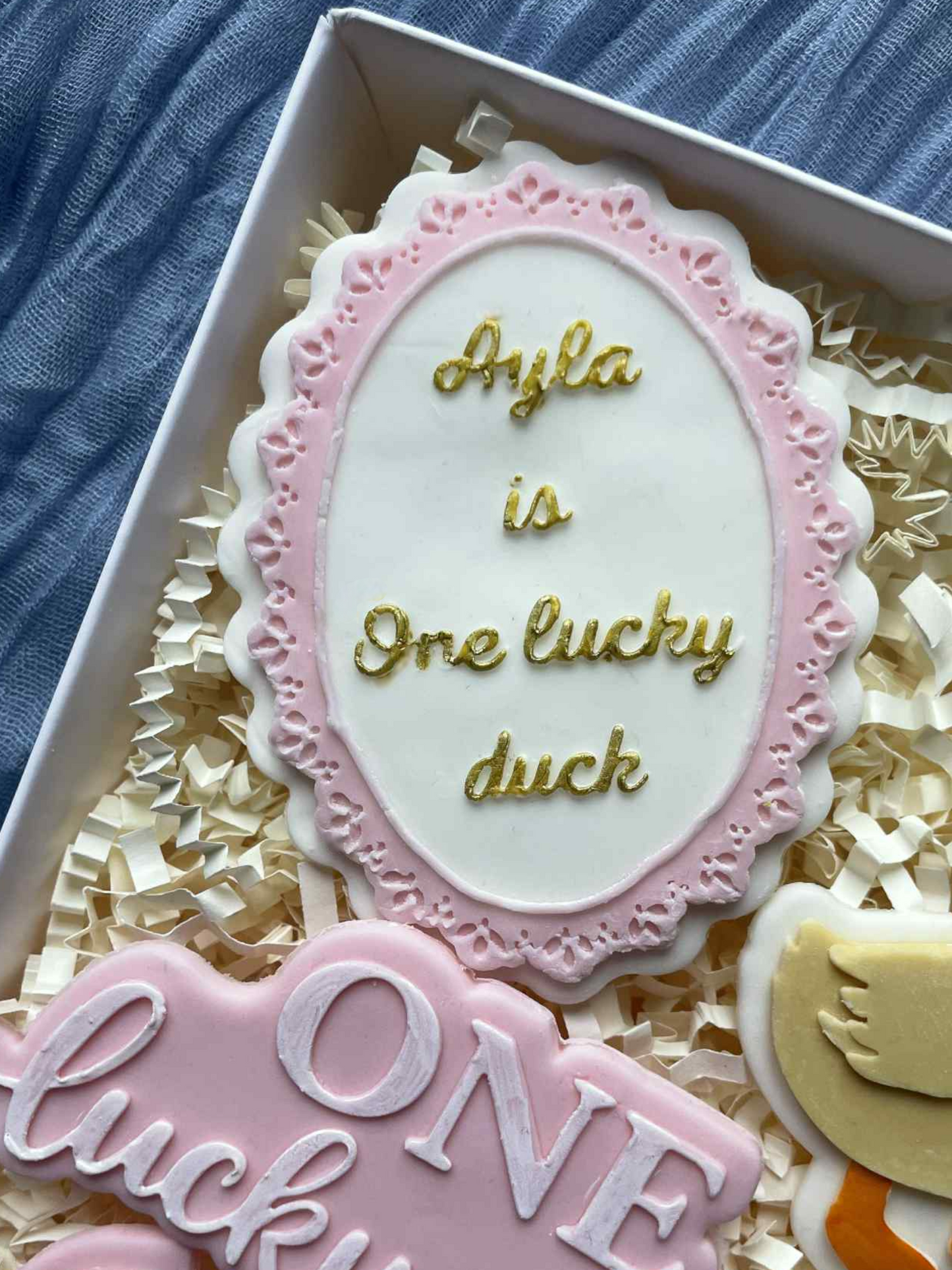 Name is one lucky duck - Cookie Cutter & Stamp