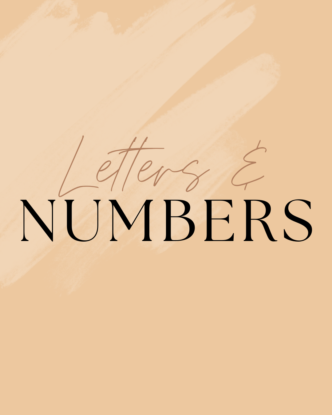 Letters & Numbers