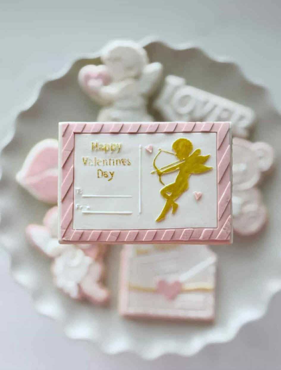 Happy valentines day letter - Cookie Cutter & Stamp