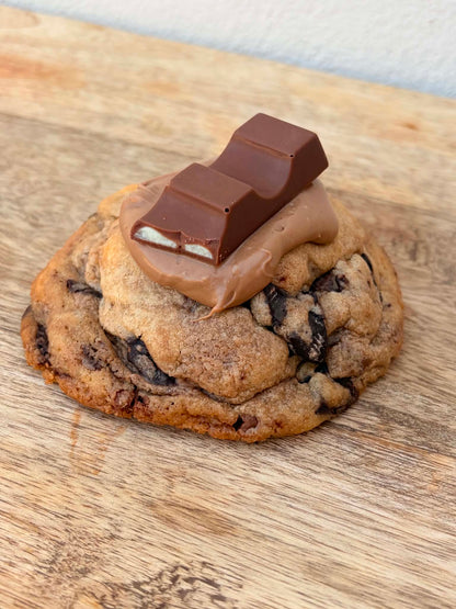 Gluten Free Kinder Stuffed NYC Cookie