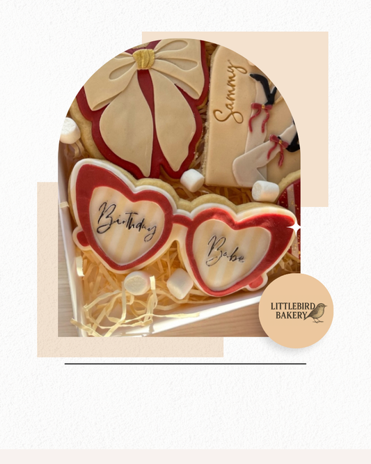 Birthday Babe glasses cookie cutter and stamp