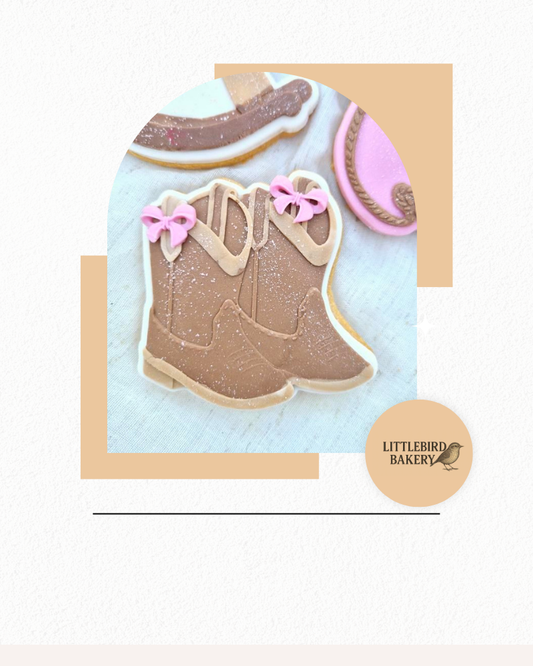 Cowgirl boots cookie cutter and stamp
