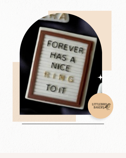 Forever has a nice ring to it cookie cutter and stamp
