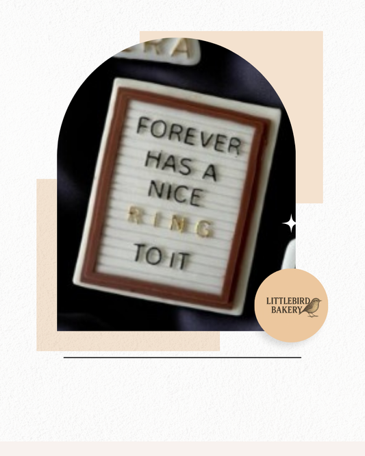 Forever has a nice ring to it cookie cutter and stamp
