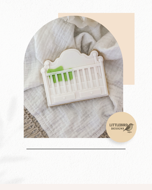 Baby Cot cookie cutter and stamp