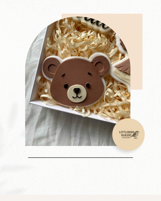 Bear face cookie cutter and stamp