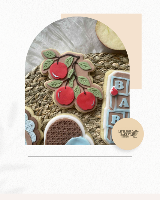 Apples on branch cookie cutter and stamp