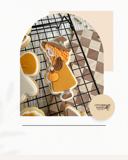 Cute little witch cookie cutter and stamp