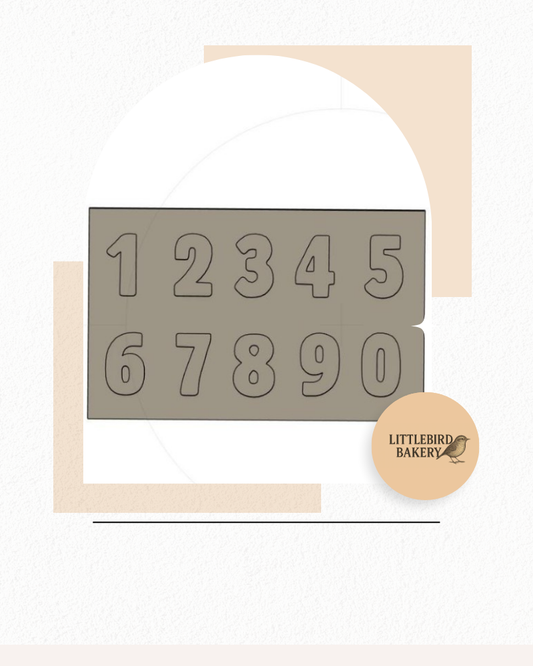 Mini Numbers cookie cutter and stamp