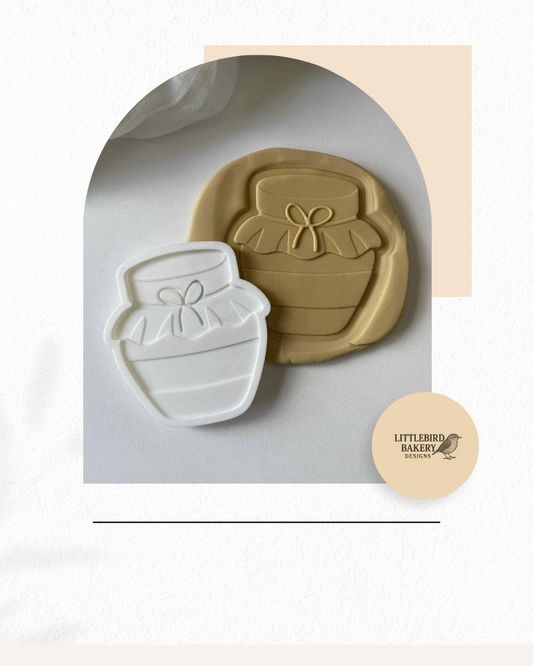 Honey jar cookie cutter and stamp