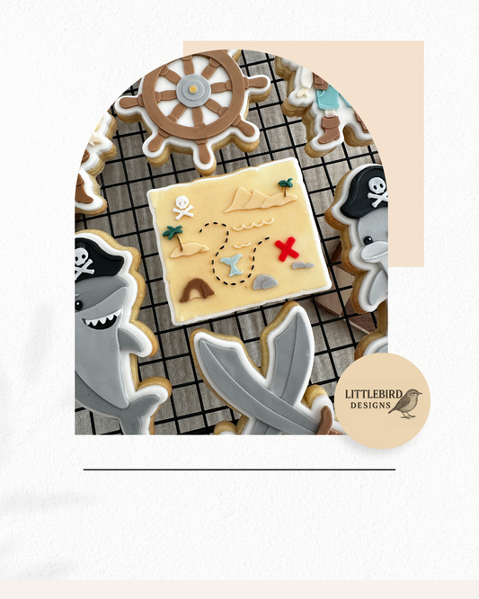 Treasure Map cookie cutter and stamp