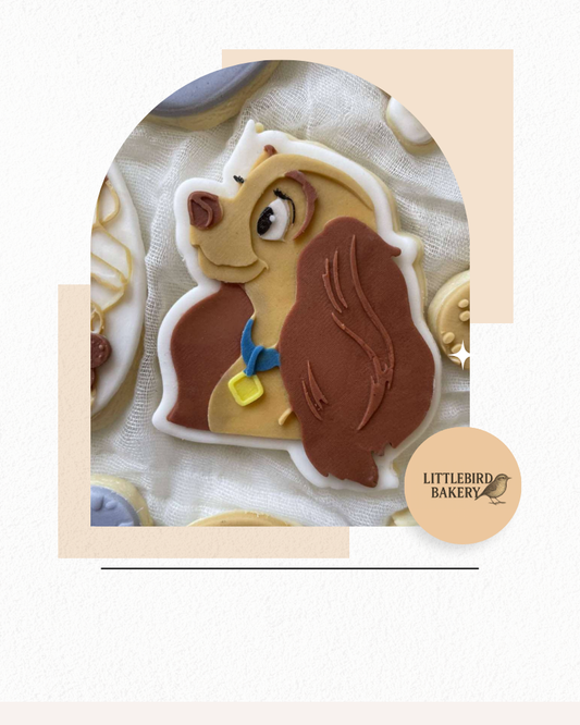 Pretty dog cookie cutter and stamp